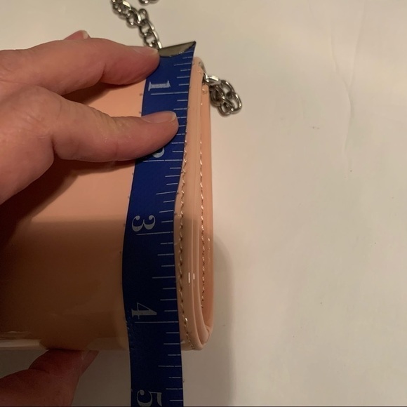 BCBGeneration clutch ballet pink patent leather crossbody with silver latch - Picture 4 of 13